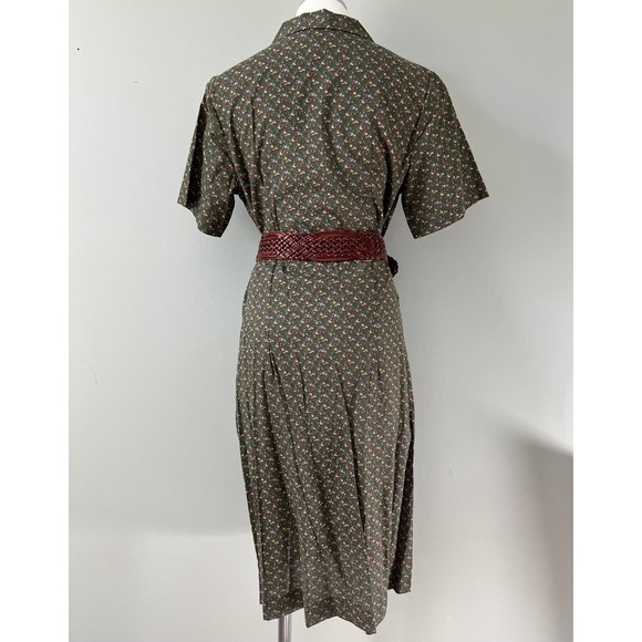1950s Vintage Deadstock Prairie Homespun Button Front Shirt Dress Carolina Maid - Picture 5 of 7